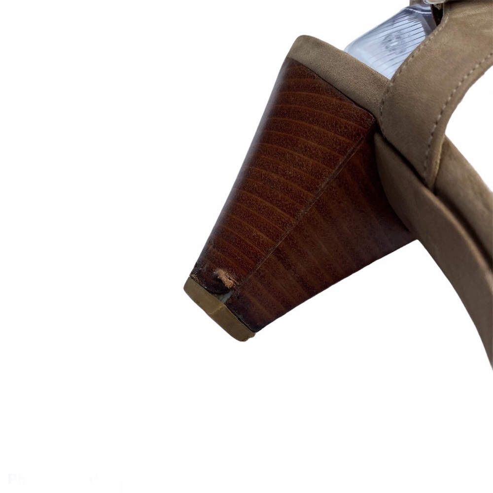 Stuart Weitzman tan swingband suede strap shoe 9.5 - Picture 9 of 13